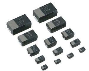 خازن تراشه ای |  تانتال | اس ام دی |  با مقاومت متعادل کننده کوچک سری