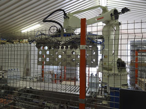 پالت پرکن(بسته بندی کننده)  لایه ای(طبقه ای)|رباتیک| پالت | برای صنایع شیمیایی