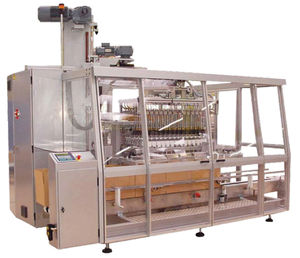 کیسه پر کن مجهز به دستگاه برداشتن محصول و چیدمان آن در جعبه | اتوماتیک