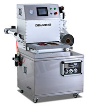 دستگاه درب بند سینی اتوماتیک | دارای سیستم مدرن بسته بندی توسط فشار هوا / 